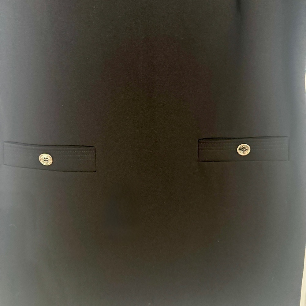 TOMMY HILFIGER Women's Black Short Sleeve Keyhole Above The Knee Shift Dress 14 - Picture 12 of 14